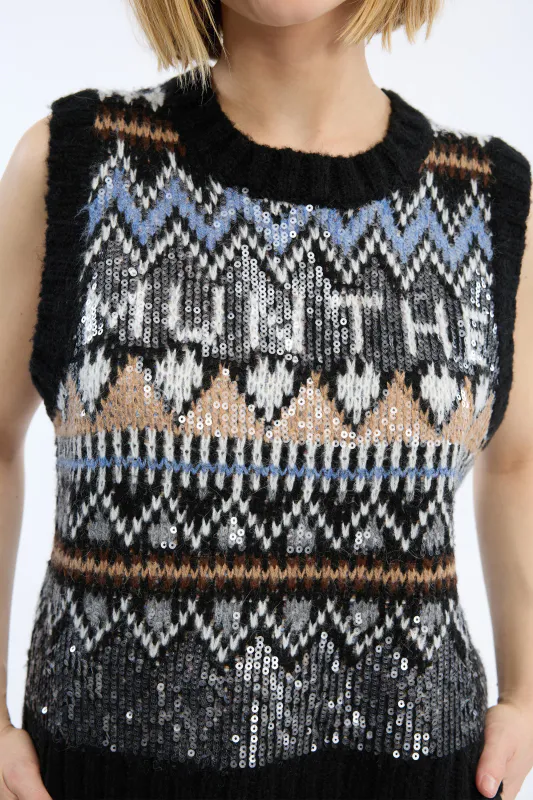 Munthe Vitalism Knit Mix Black