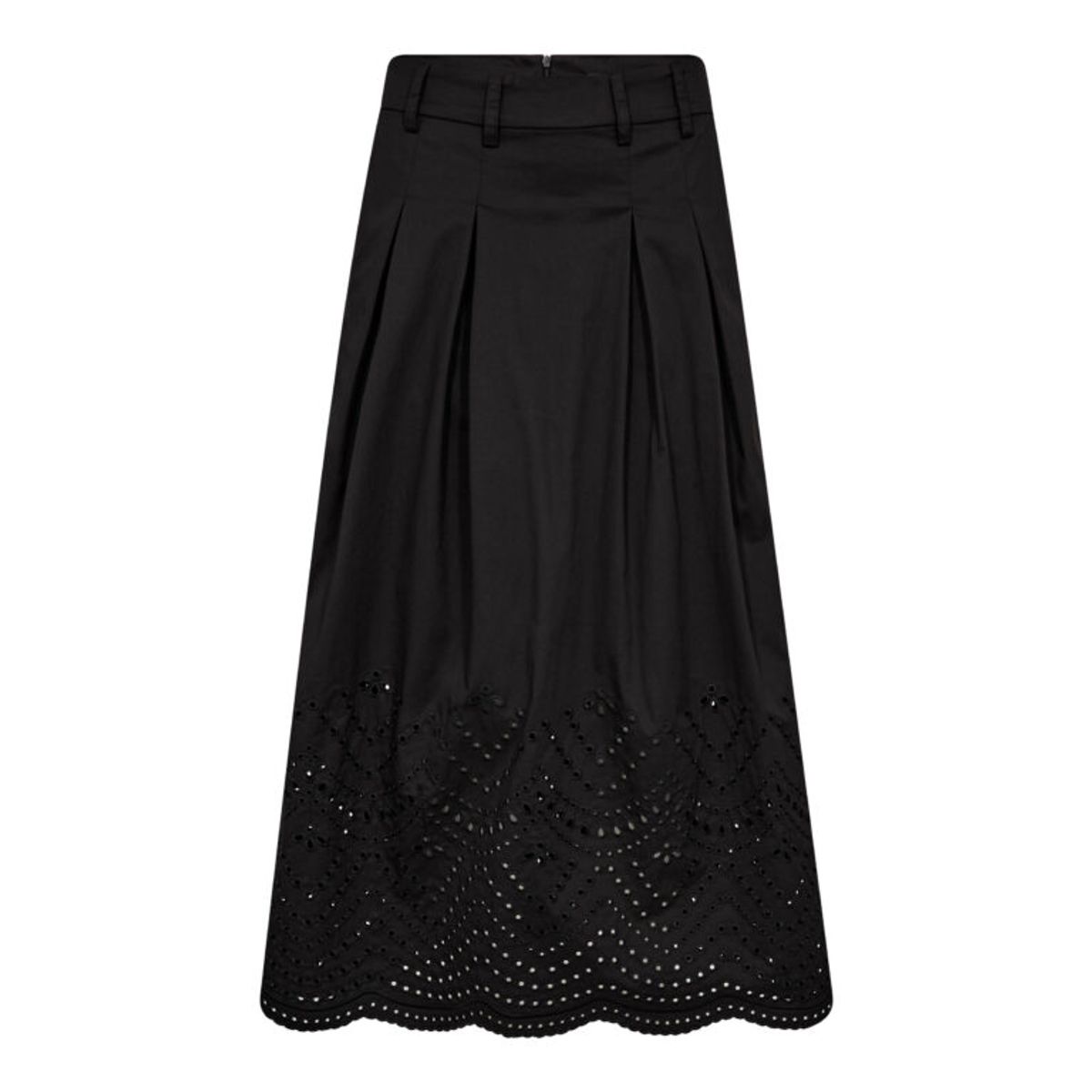 Cocouture Poppy Pleat Scallop Skirt Black 