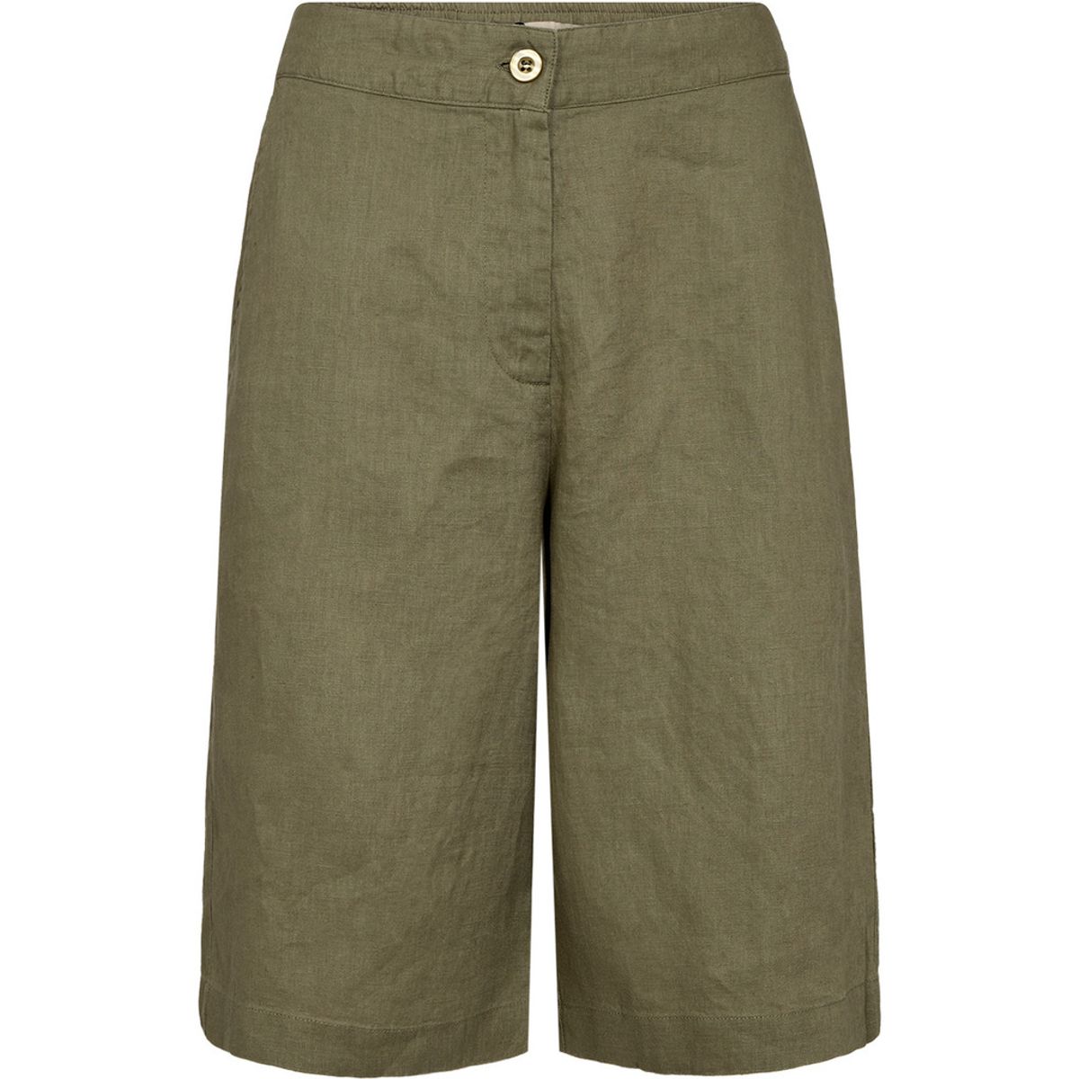 Pieszak Lina Linen Shorts Faded Green 