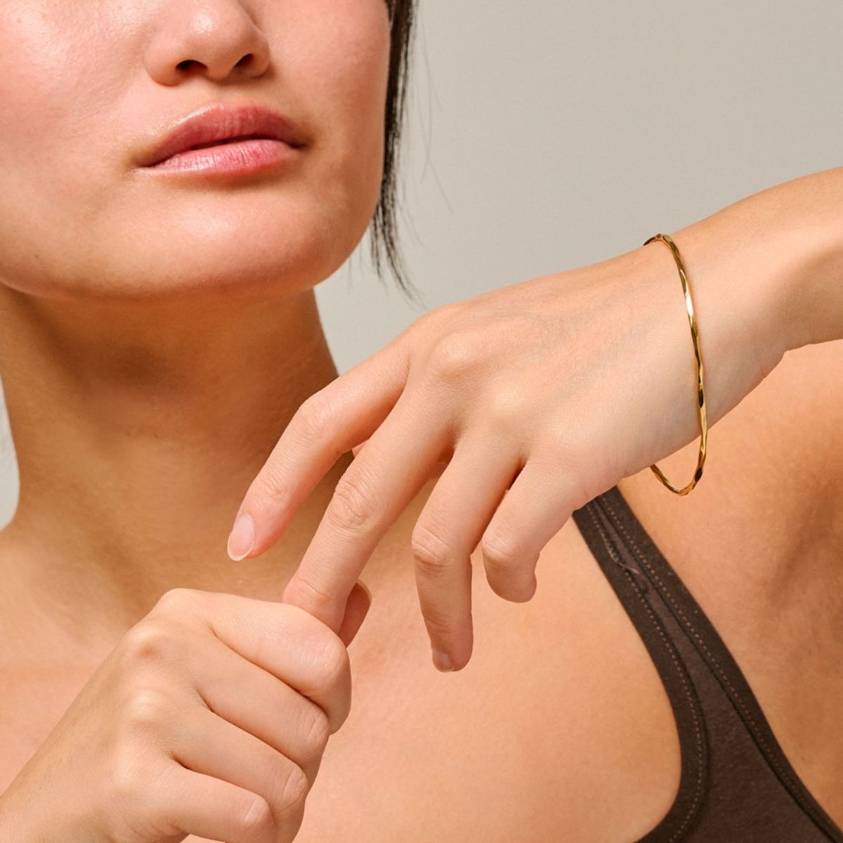 Enamel Bangle Organic Arena Gold 