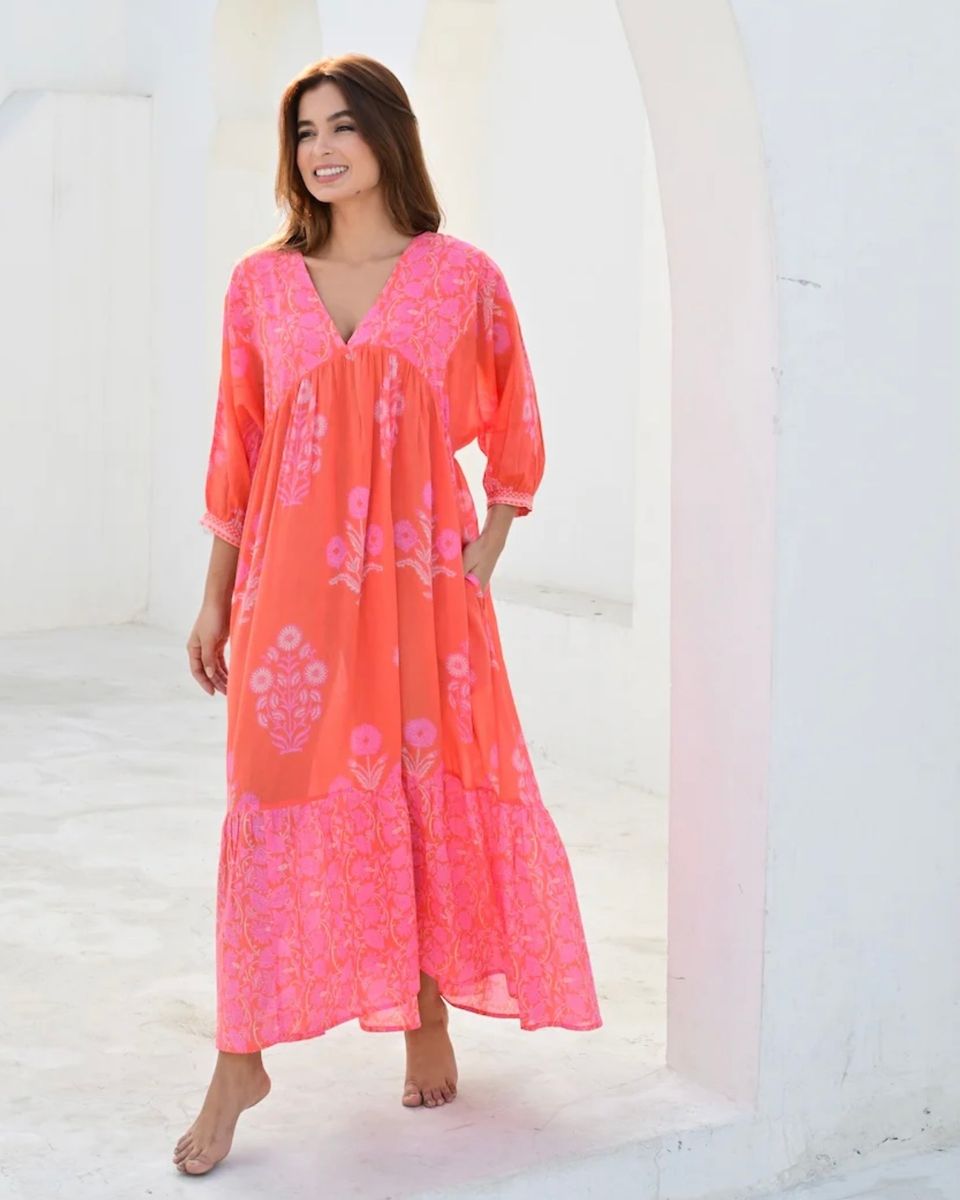 Anouska Love Shack Antibes Lang Kjole Orange 