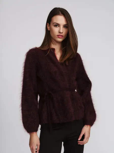 Hovedbilde Ella and il Fredrikke Chunky Cardigan Oxblood