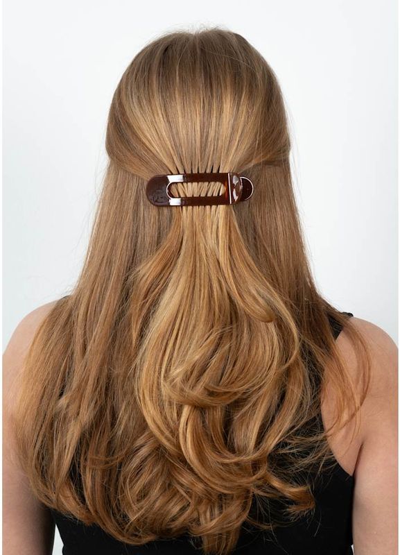 SUI AVA Crocodile Hair Clip Big Brown