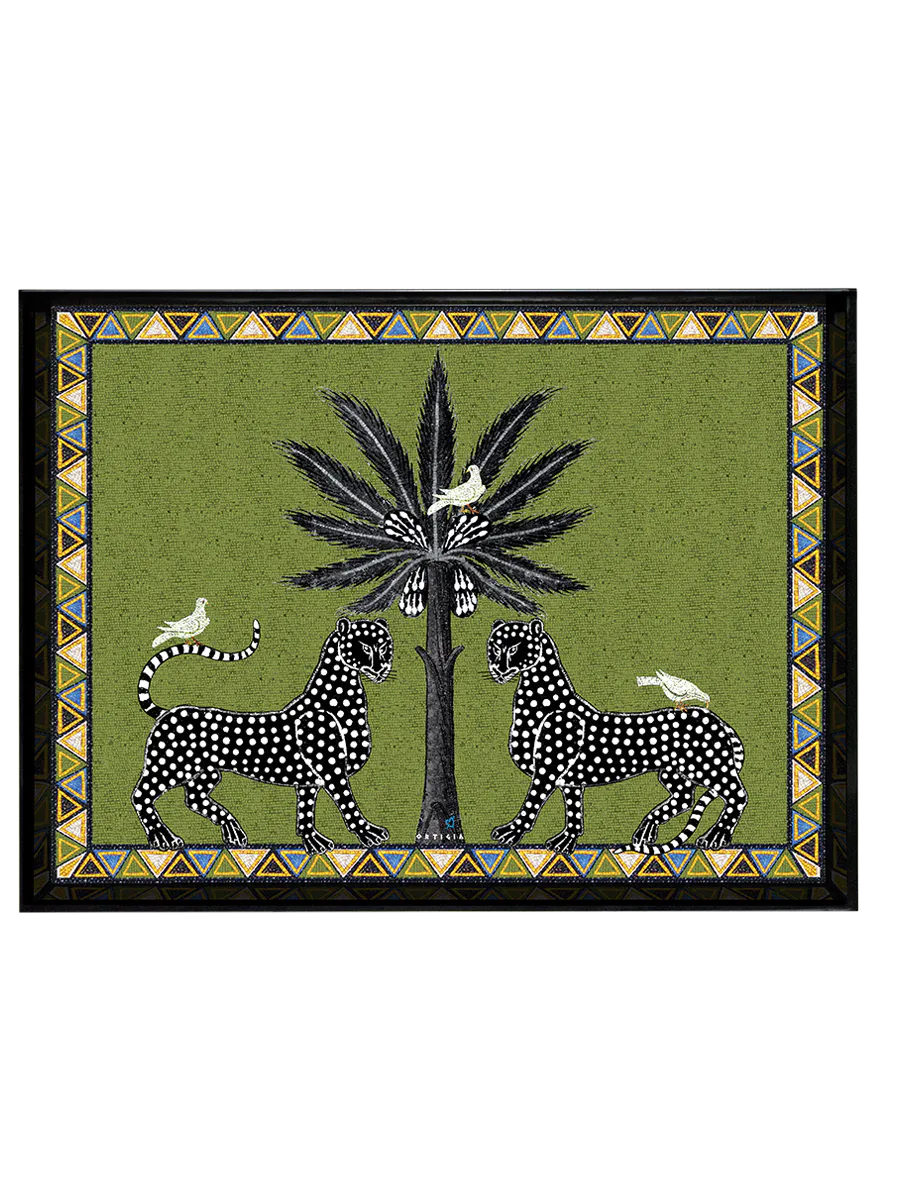 Ortigia Tray Mosaico Green Large