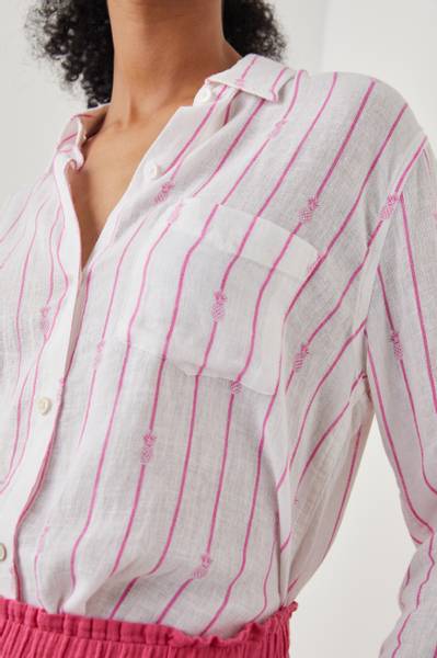 Bilde av RAILS Charli White Pineapple Stripe Pink