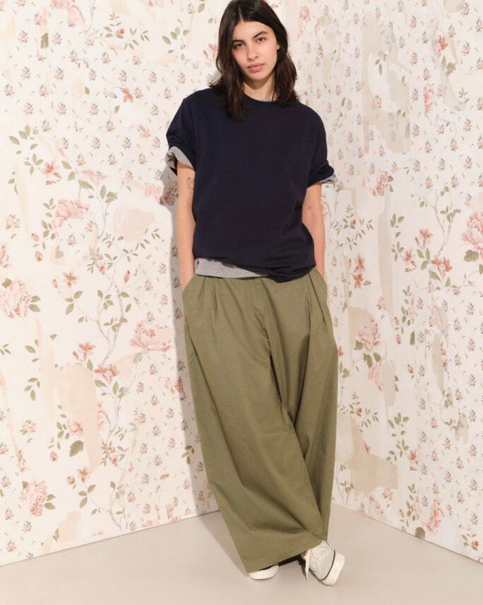American Vintage Pants Hopratown Leaf