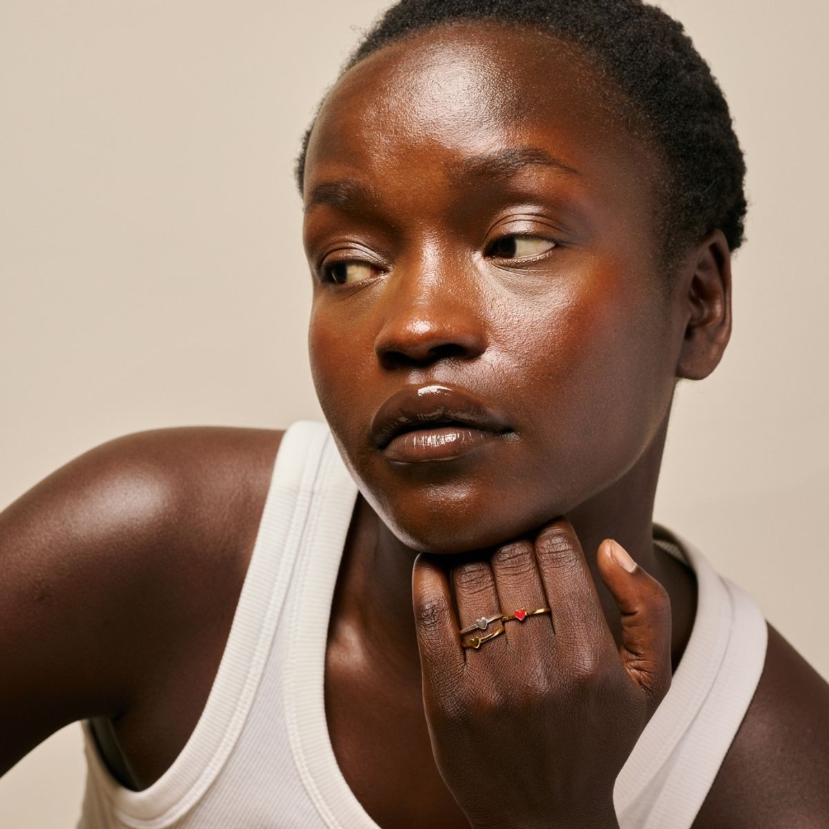 Enamel Ring Amore Gold 