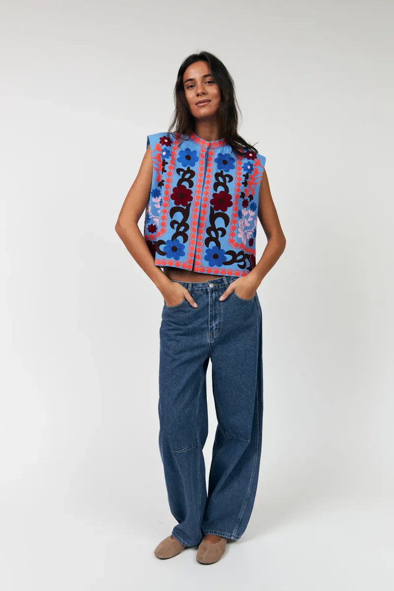 Lollys Laundry Bin Vest Neon Blue