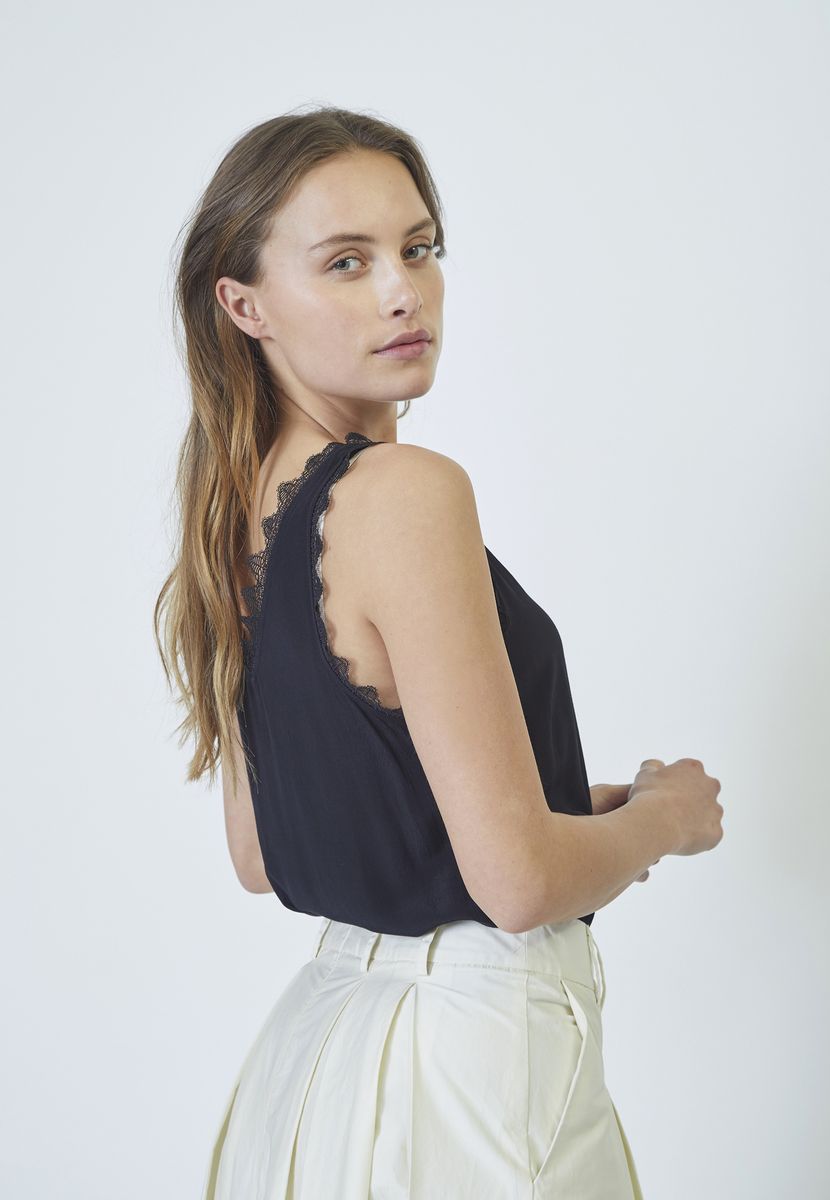 Co’couture Perin Lace Singlet Black 