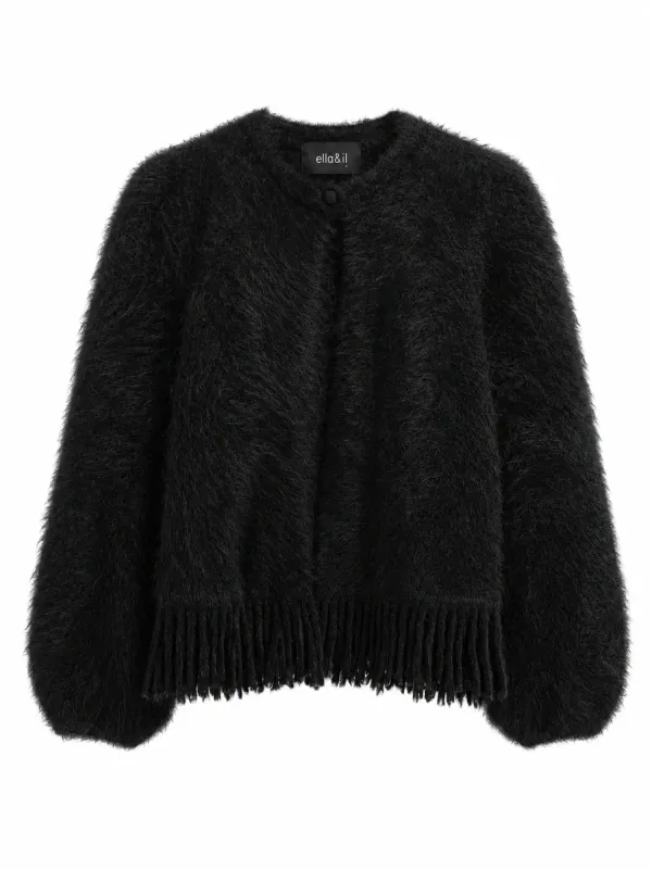 Ella and il  Anita Chunky Cardigan Black 