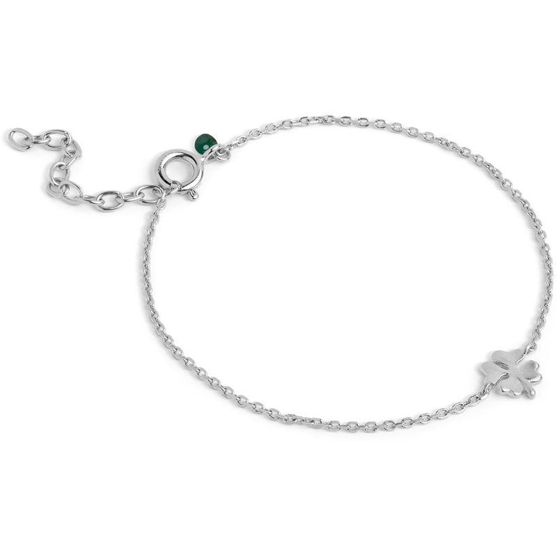 Enamel Bracelet Four-Leaf Clover Silver 