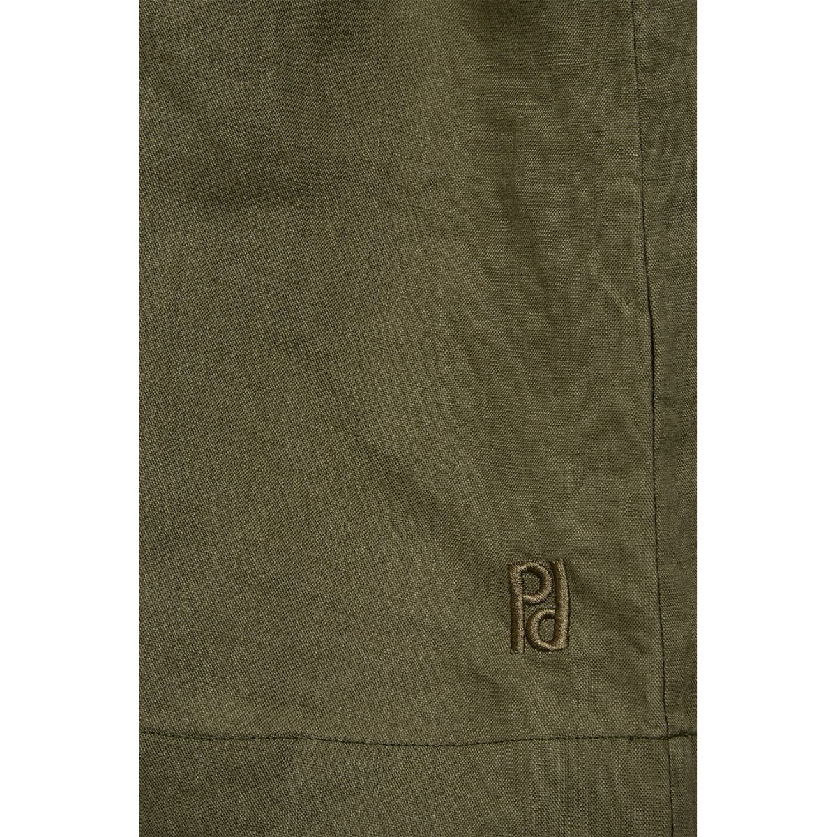 Pieszak Lina Linen V-neck Blouse Faded Green 